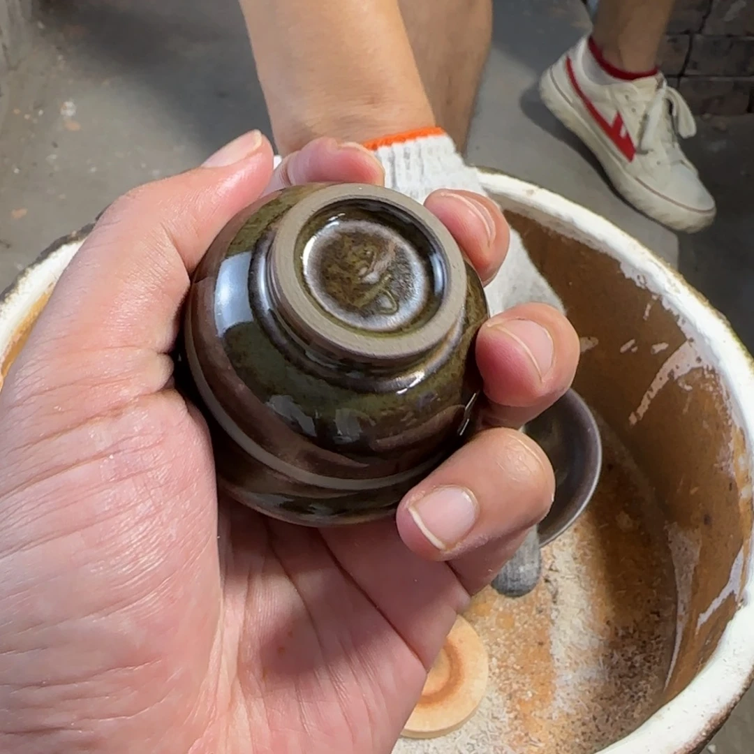 茶盏白丁柴窑皎月小压手