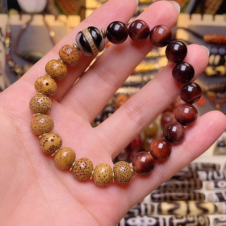 玛瑙/玉髓未镶嵌天珠手串