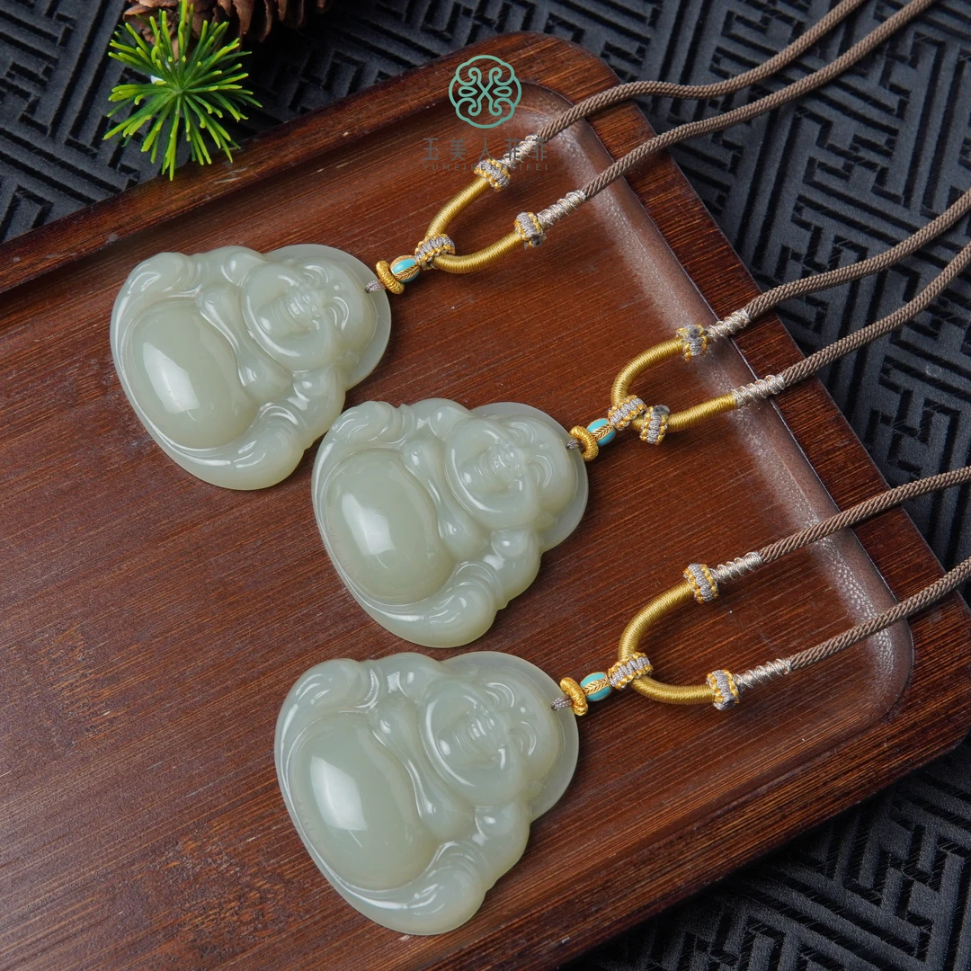 玉美人菲菲-和田玉佛公吊坠约50mm-多样性发一