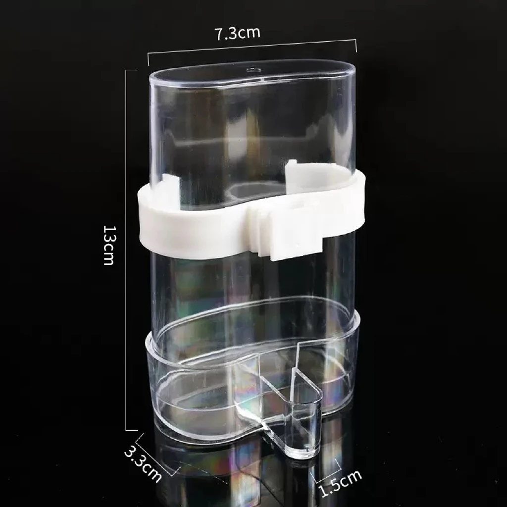 鸟用大号自动饮水器喂食器喂鸟器八哥鹦鹉画眉透明鸟用品喝水盒杯