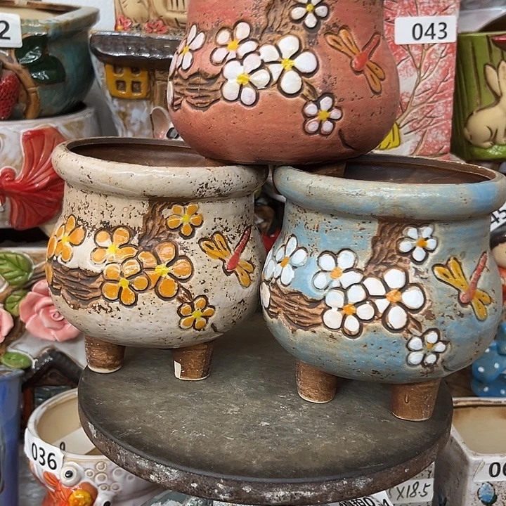 粗陶材质多肉花盆