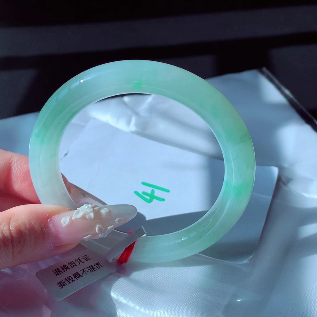 未镶嵌手镯翡翠天然缅甸翡翠A货手镯 41号