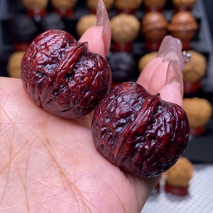 文玩核桃把件重彩小金印22号