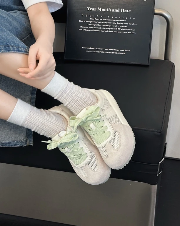 8818【玛卡龙】达思图韩版ins板鞋夏新款网面透气小白鞋软底德训鞋