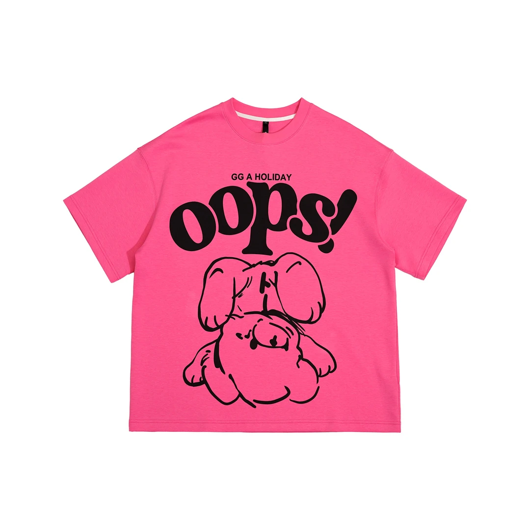 休闲复古宽松美式立体小熊半袖百搭显瘦短袖 152098