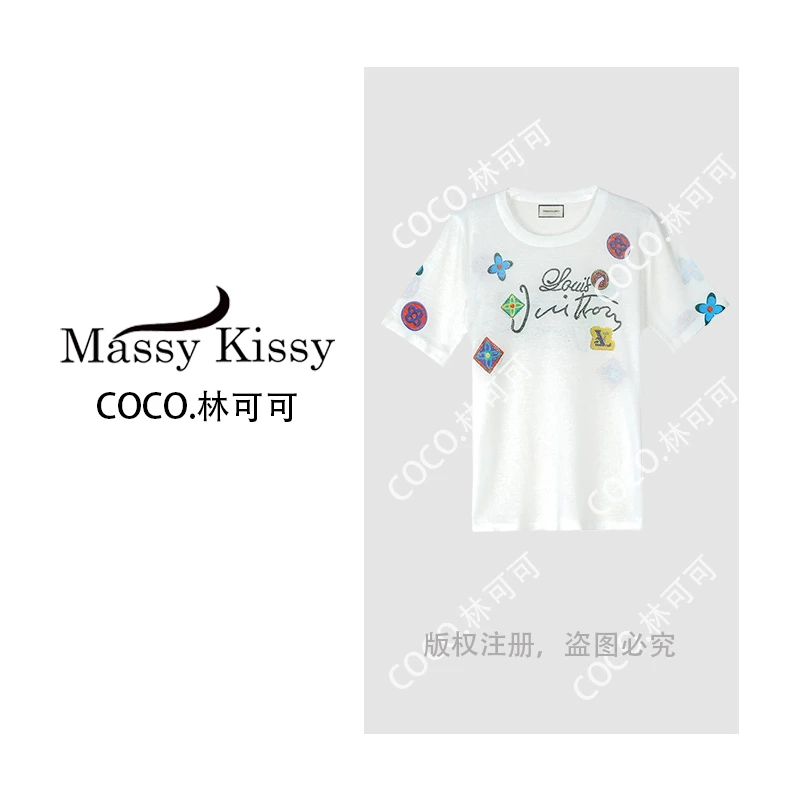 【COCO林可可】轻奢重工烫钻印染彩色小花针织开衫夏季时尚薄款凉