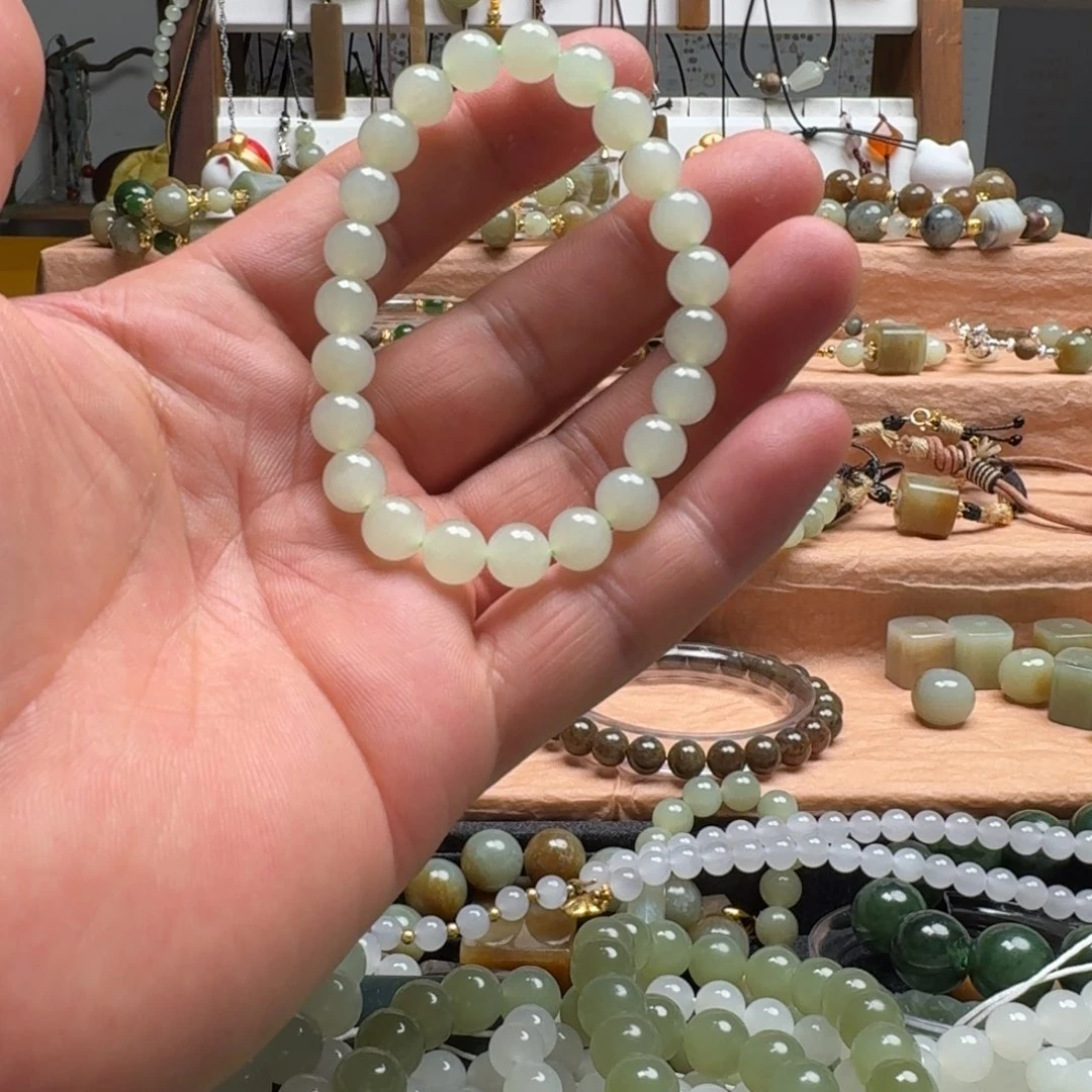 和田玉未镶嵌手链