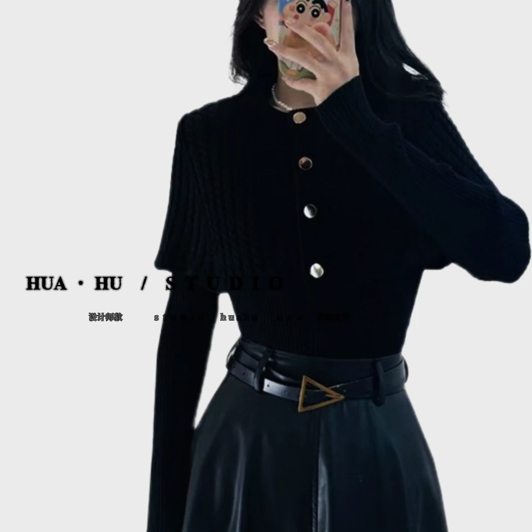 【高智姐姐】｜斗篷披肩设计感+ 羊绒上衣+两件套  轻奢时尚10105#