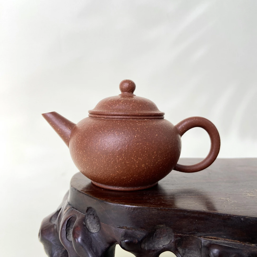 宜兴手工紫砂陶 (实力派2)80cc茶壶GS4220-13