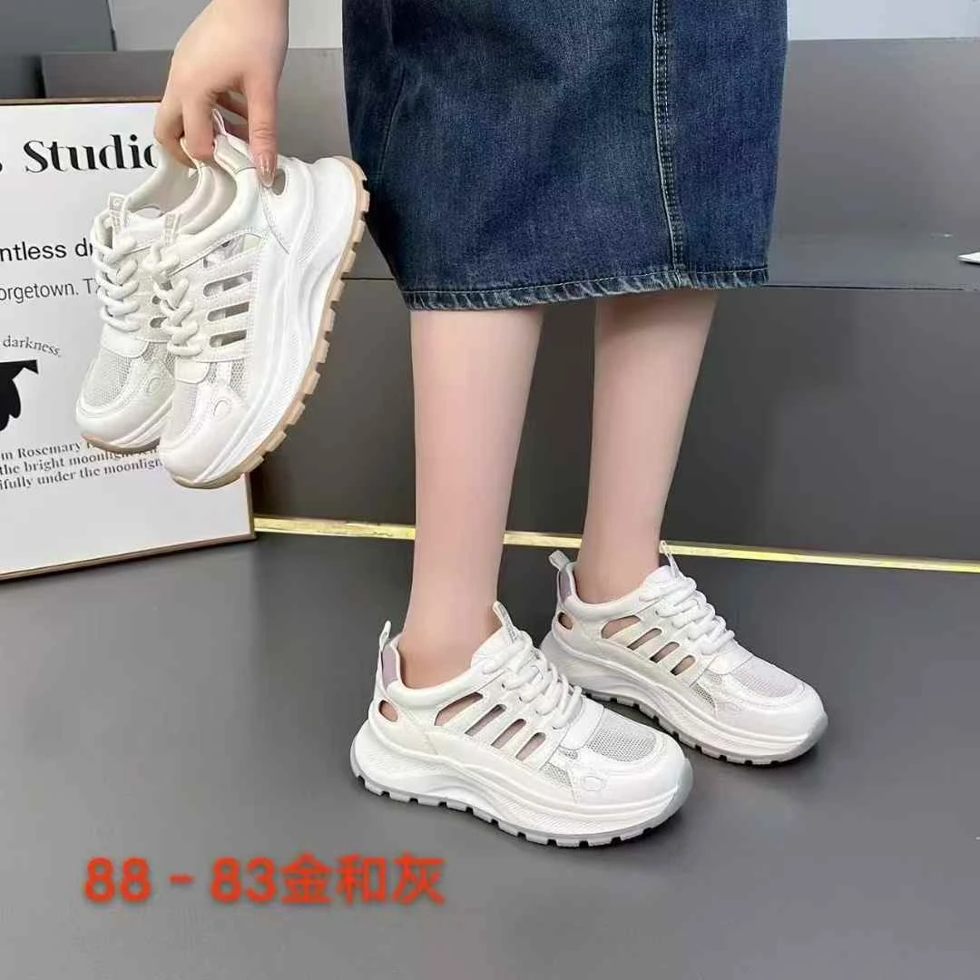 88-83平底老爹鞋夏季镂空时尚休闲鞋女鞋极简风温婉风