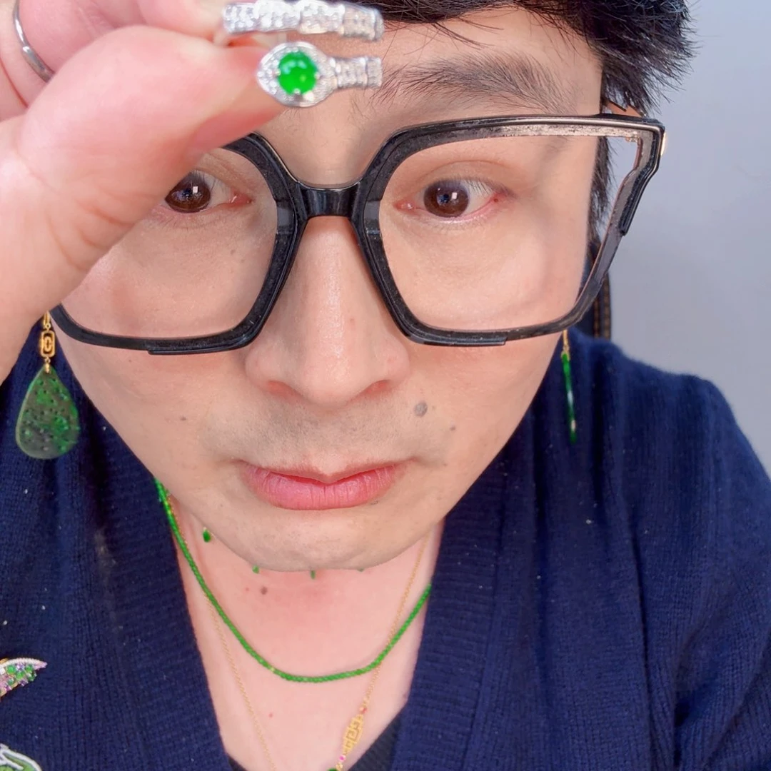 翡翠颈饰银S925镶嵌一个