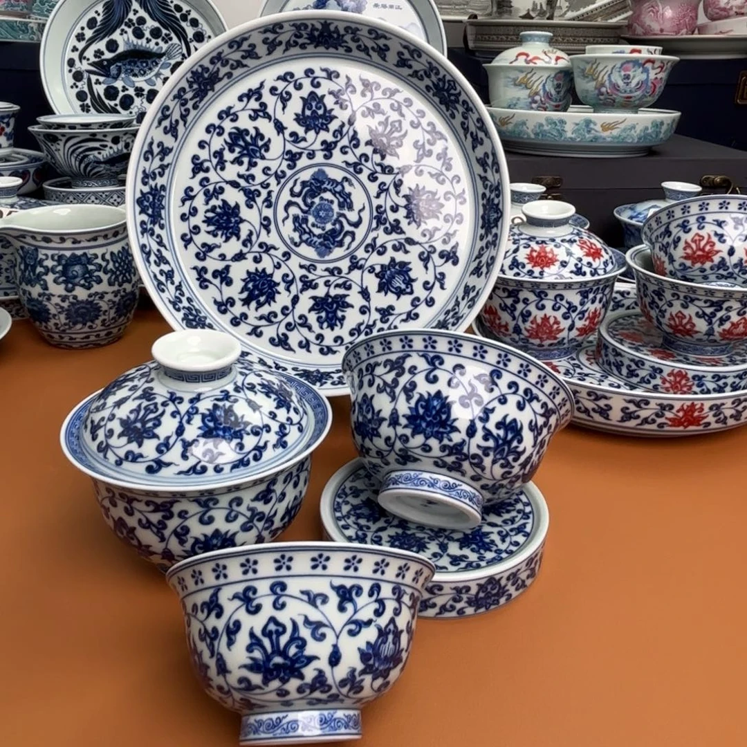 周***习景德镇陶瓷五件套