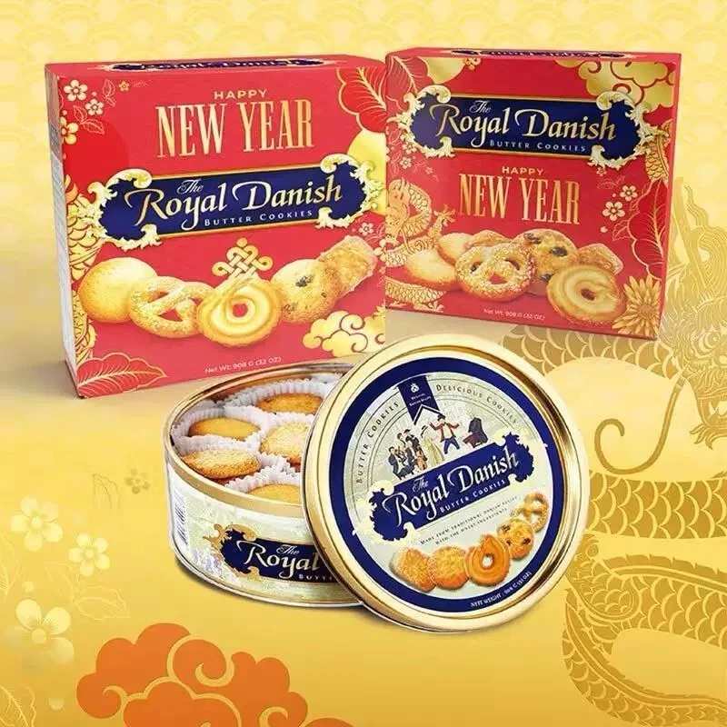 林富记黄油曲奇饼干908克盒