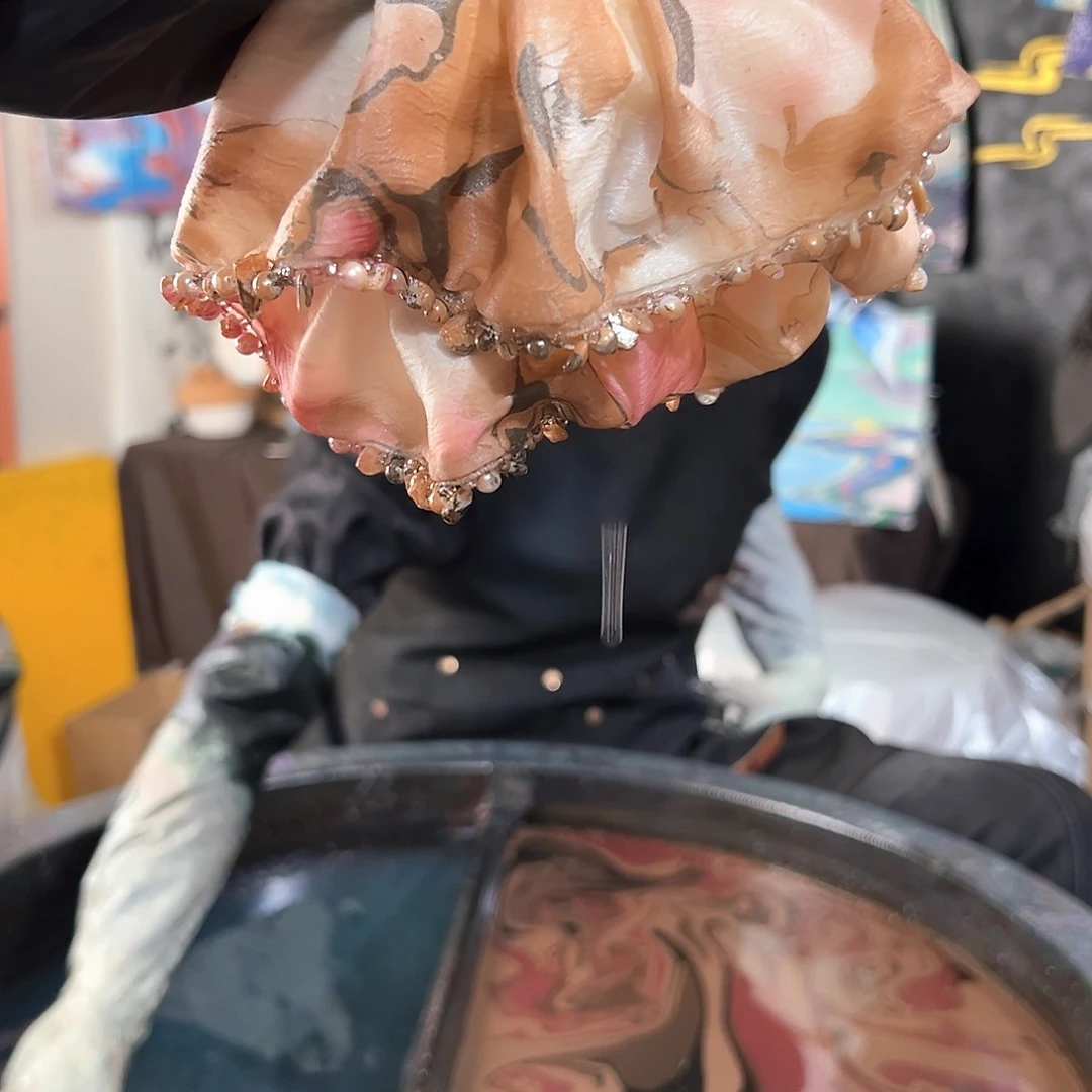 129珠珠链圆饼发圈