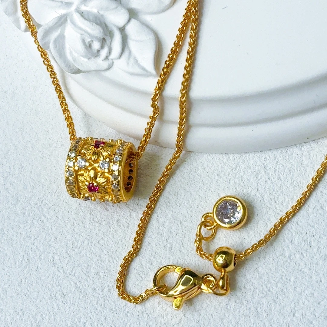 精工小蛮腰玫瑰色项链-B007