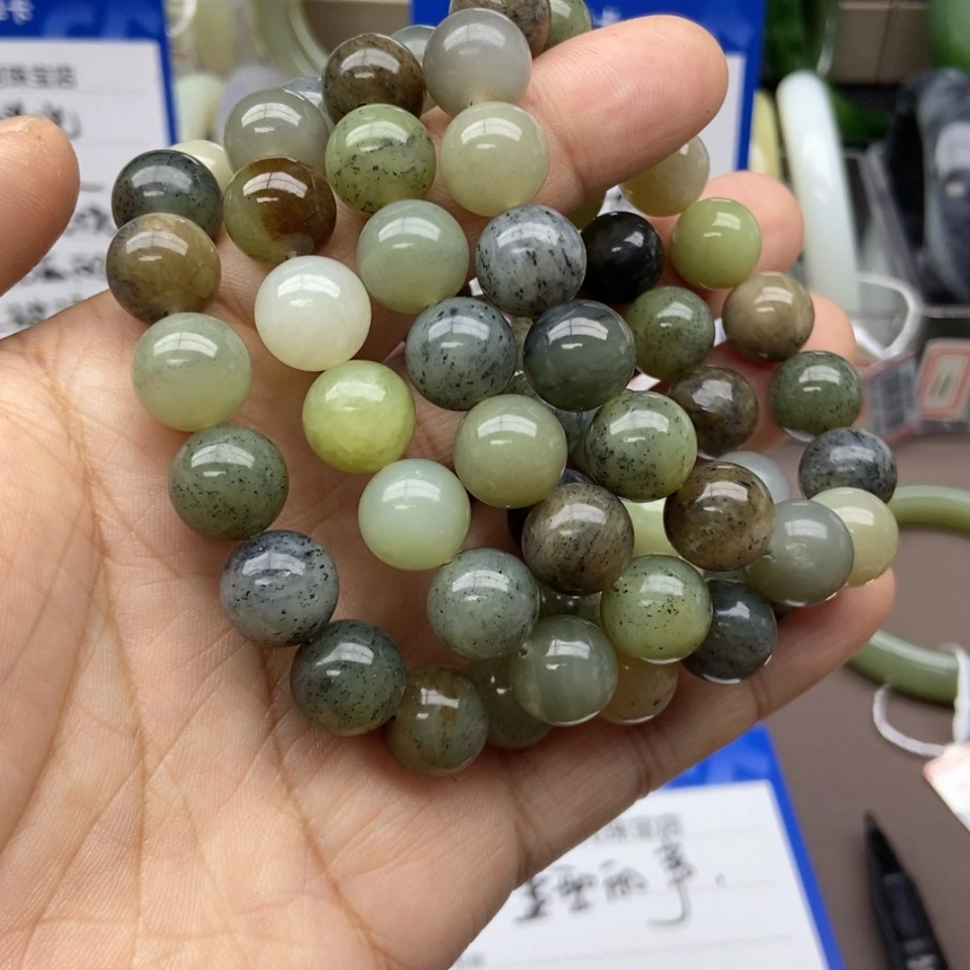 和田玉手串未镶嵌卡12