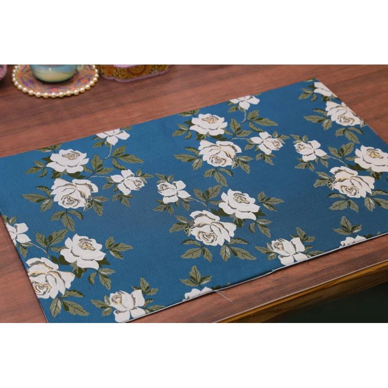 CX969 织锦缎 手工 轻奢长方形中式高档茶席 中国风茶壶杯垫