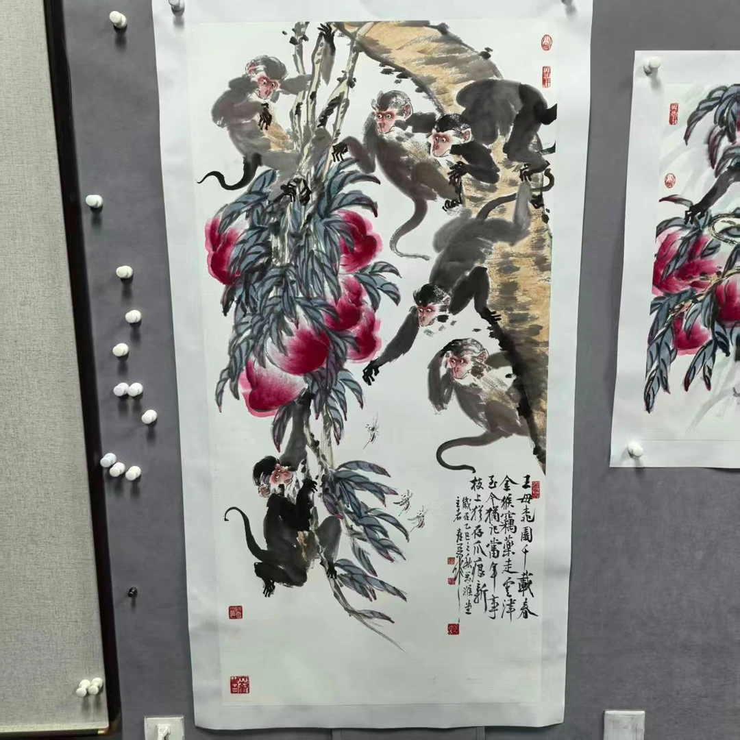 锦泉斋岳喜友亲笔手绘四尺国画作品yxy30