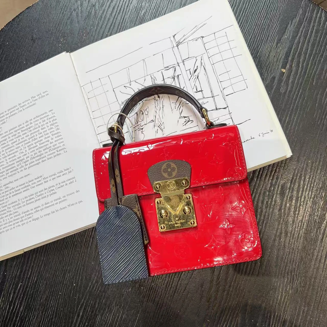 95新 LouisVuitton/路易威登 舍得 Lv spring 红金盒子包