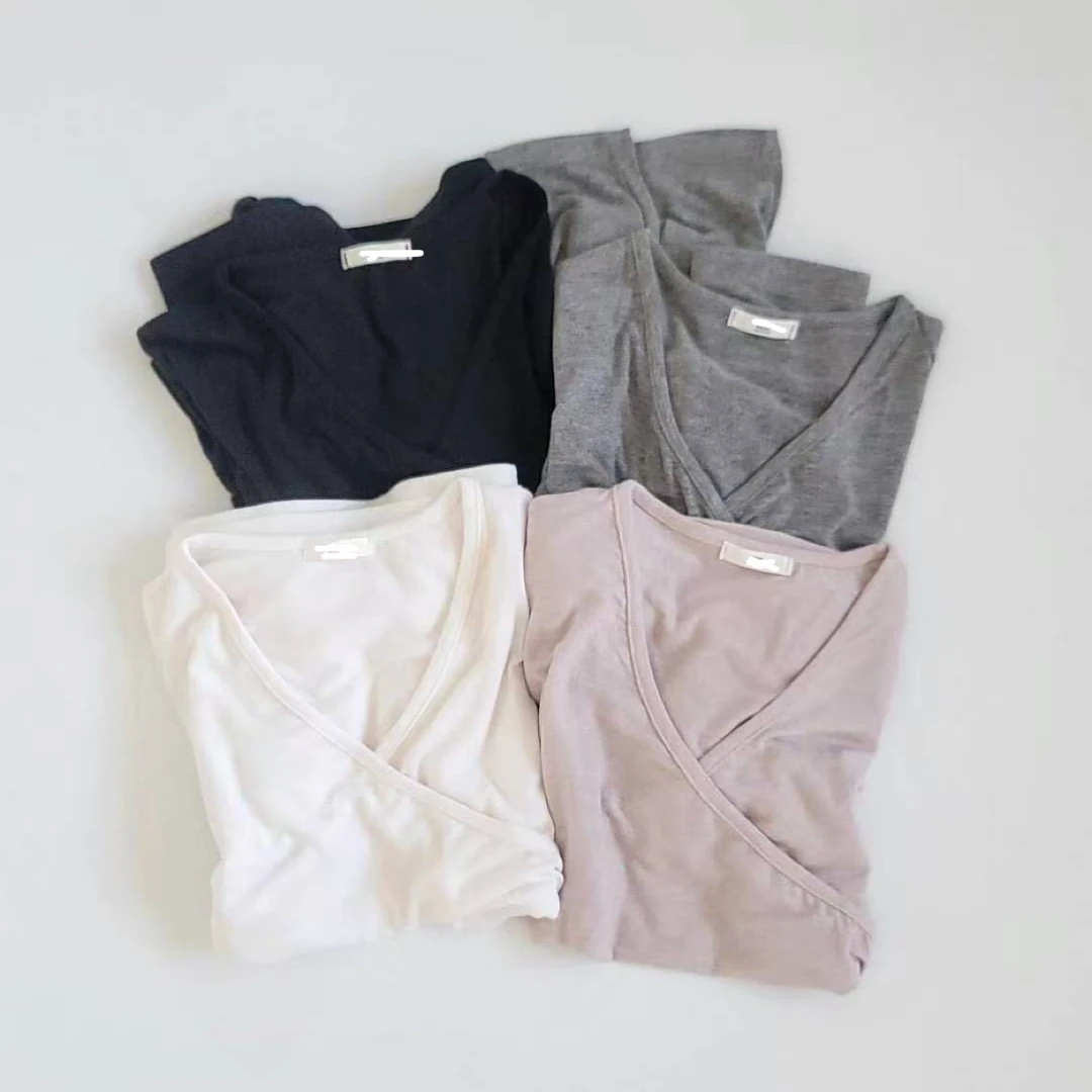 韩国正品 25秋 V领设计感长袖T（N0退）建议手洗～