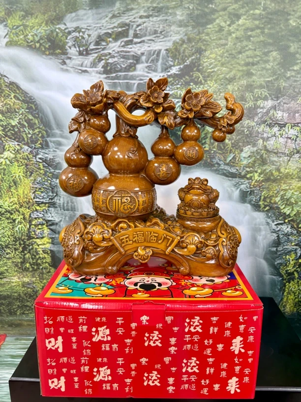 五福临门葫芦长32高31电视柜玄关客厅乔迁新居博古架工艺品摆件