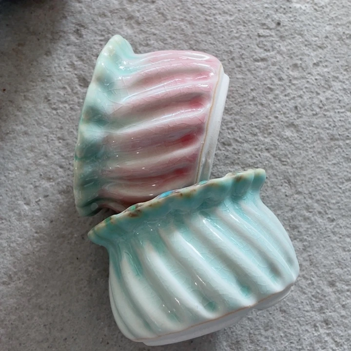 陶瓷7.5*5 半手工花盆浮力炸默认微瑕