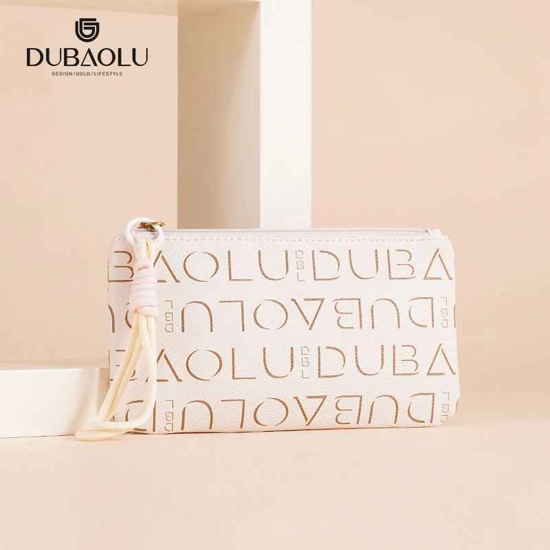 都宝路2025新款手包女士手拿包复古印花长款拉链零钱包时尚手抓包