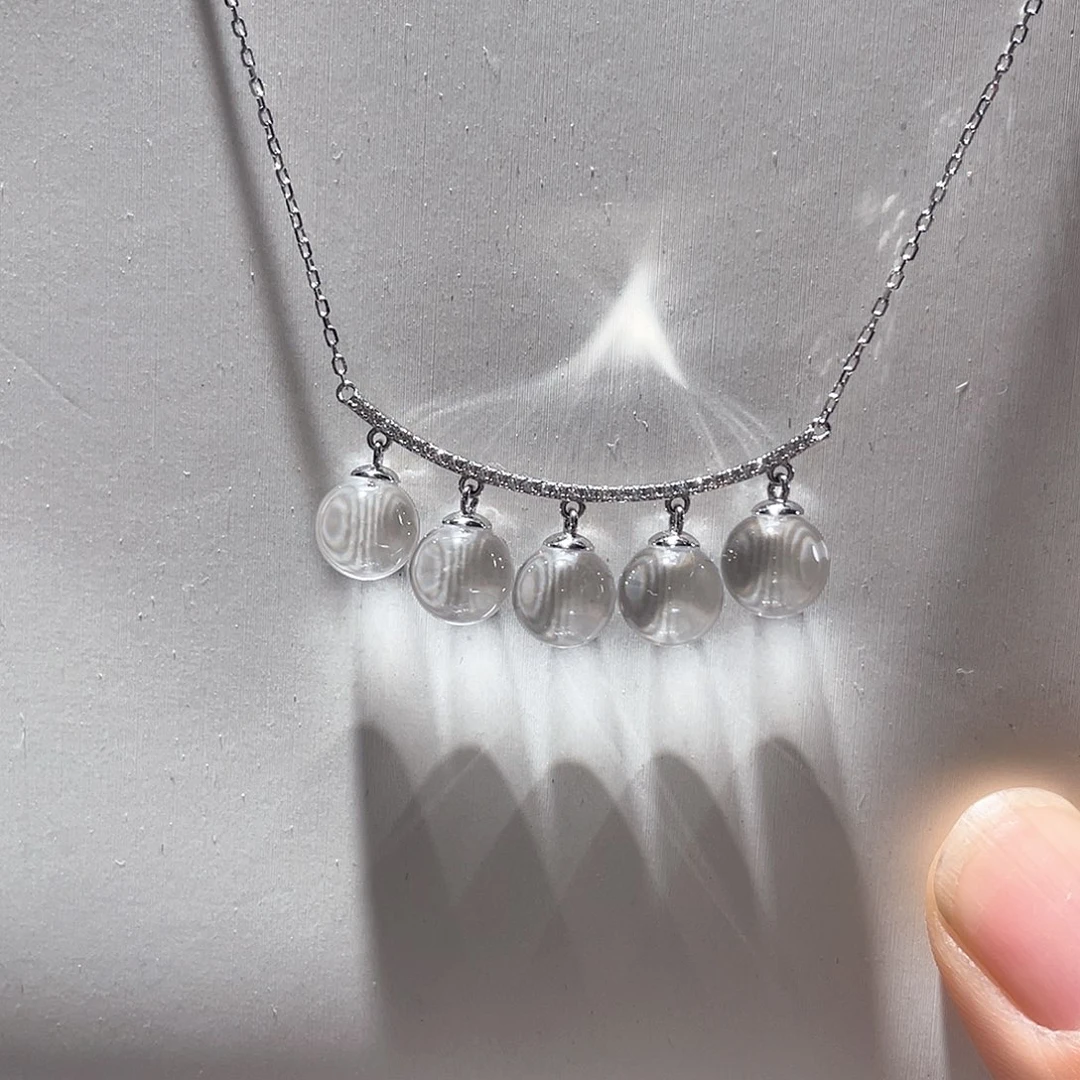 银S925镶嵌颈饰水晶大气款