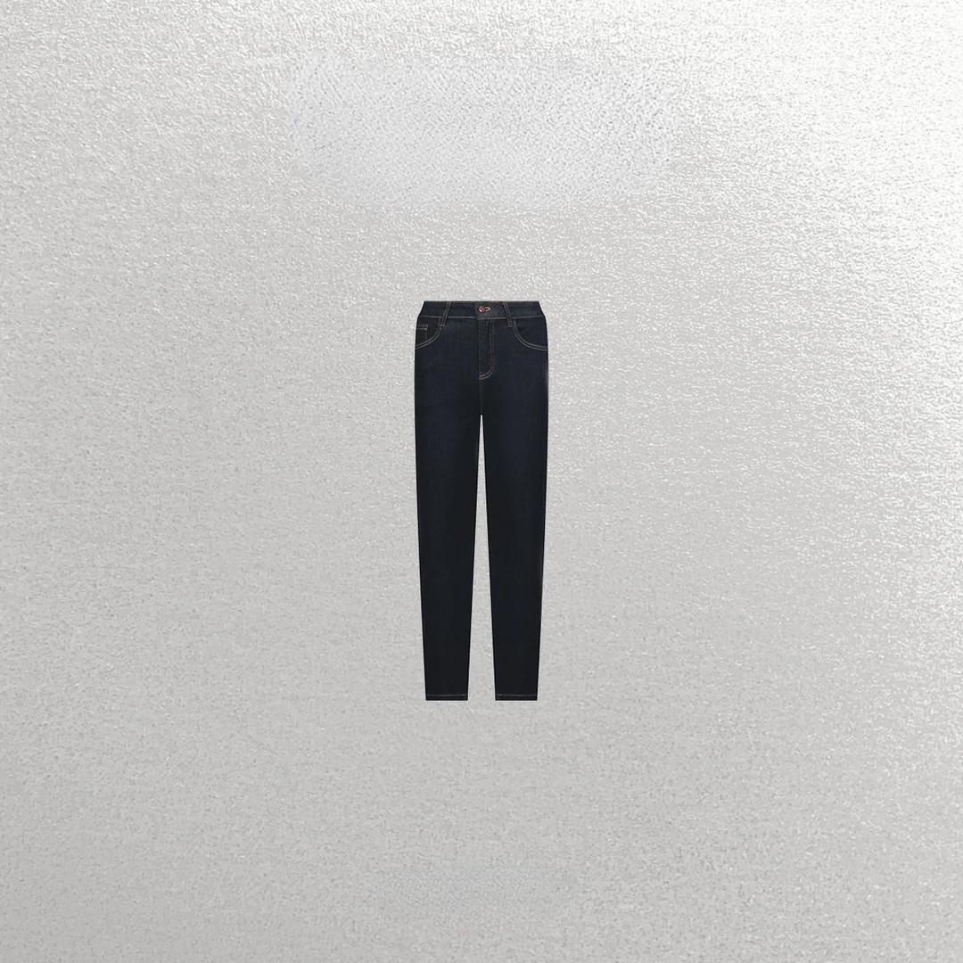 【王炸靴裤】斜纹高弹复古质感莱赛尔直筒烟管九分牛仔裤WT44TSY011