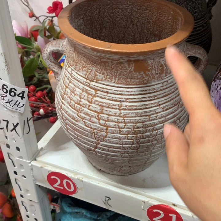 【闪购商品】红陶有孔高21口15