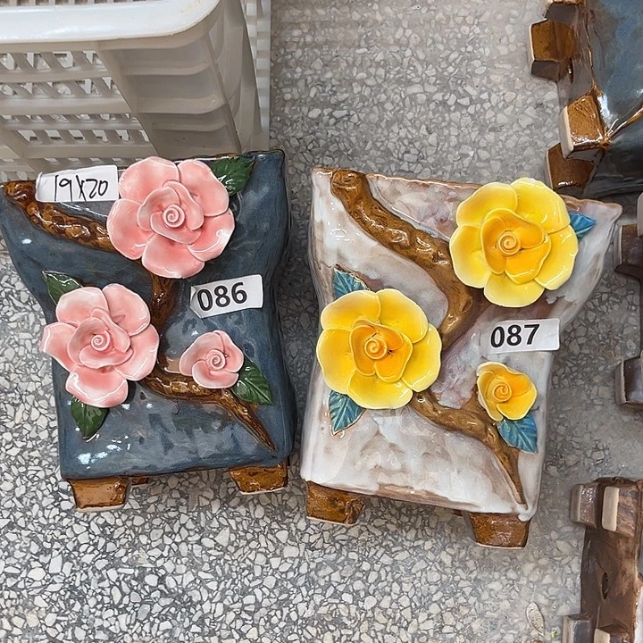 紫砂花盆粗陶材质多肉花盆