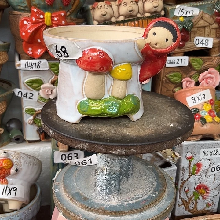 紫砂花盆粗陶材质多肉花盆