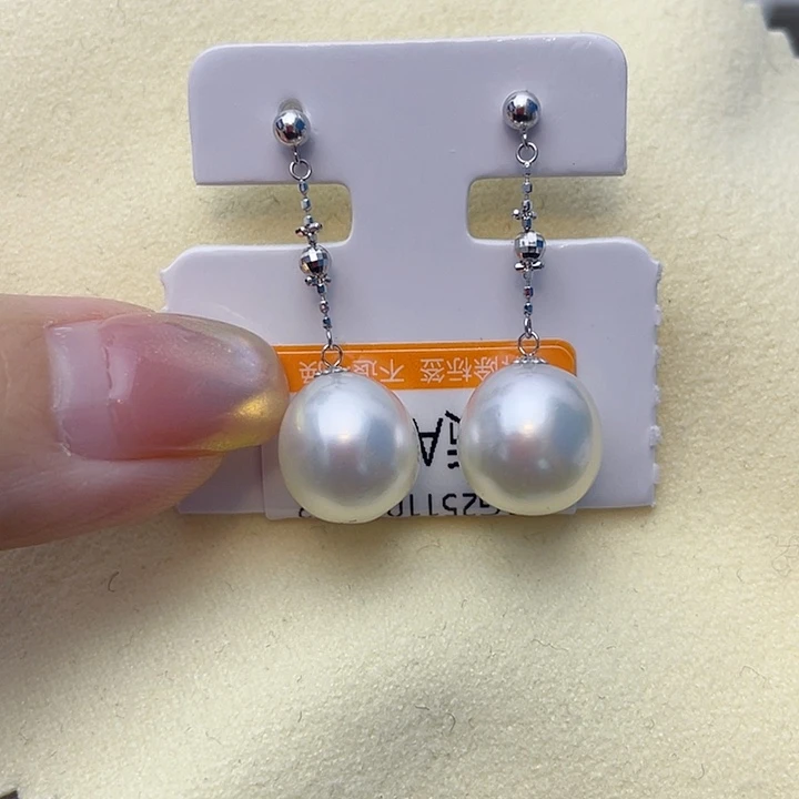 海水珍珠耳饰18K金镶嵌w63