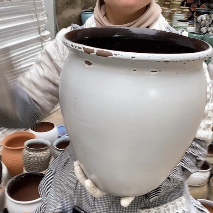 紫砂花盆大瑕疵口27高30