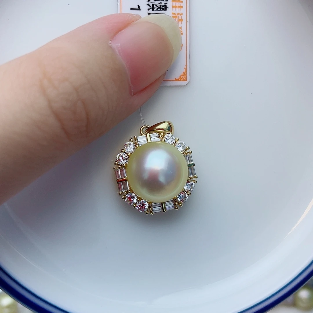 海水珍珠颈饰银S925镶嵌w7