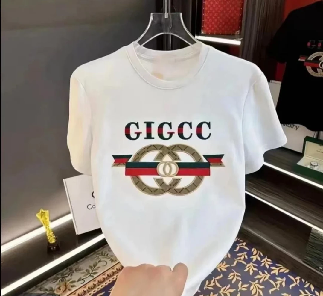 夏季潮流纯棉T恤短袖圆领印花男女同款休闲时尚简约彩古