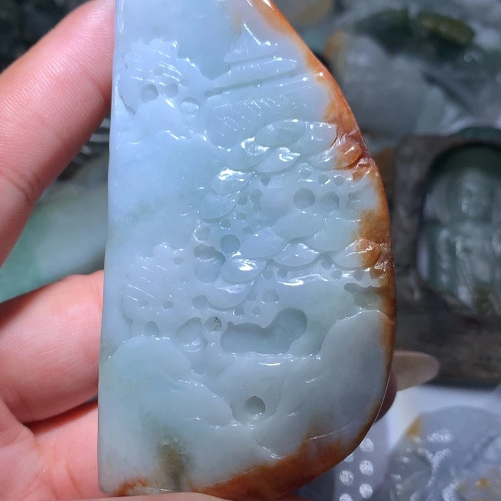翡翠未镶嵌颈饰保真天然A货翡翠