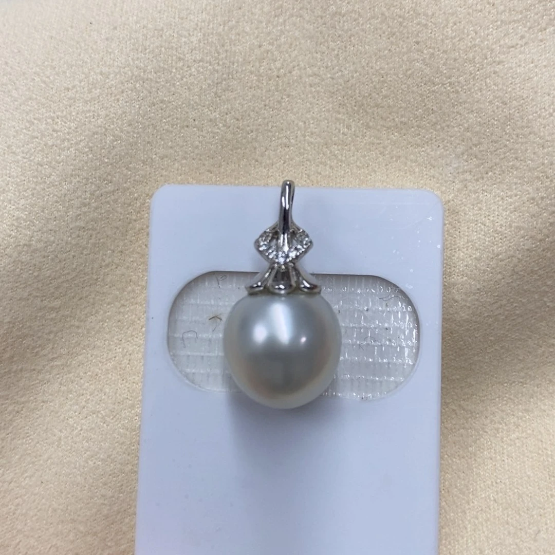 海水珍珠银S925镶嵌颈饰澳白，2