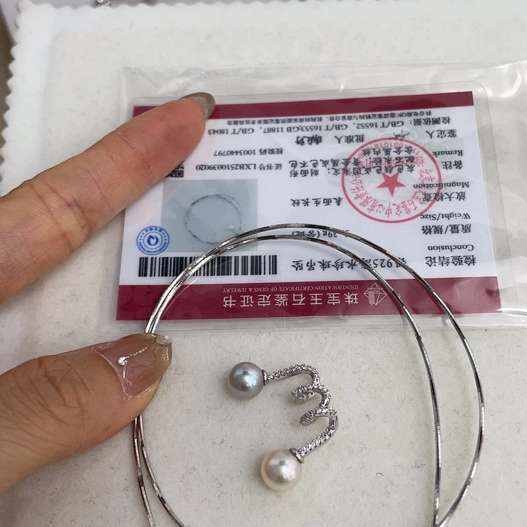 海水珍珠颈饰银S925镶嵌