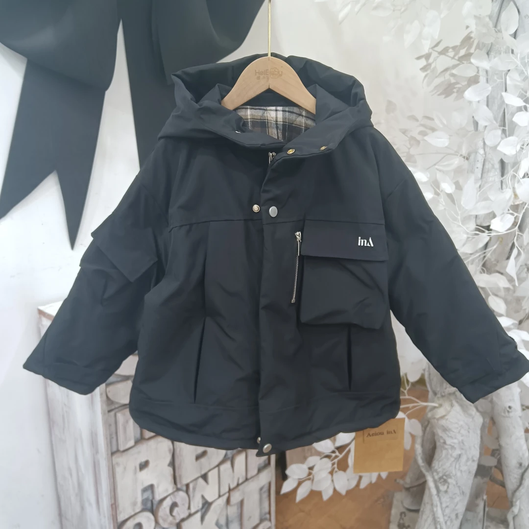 X214黑色冲锋衣加厚外套