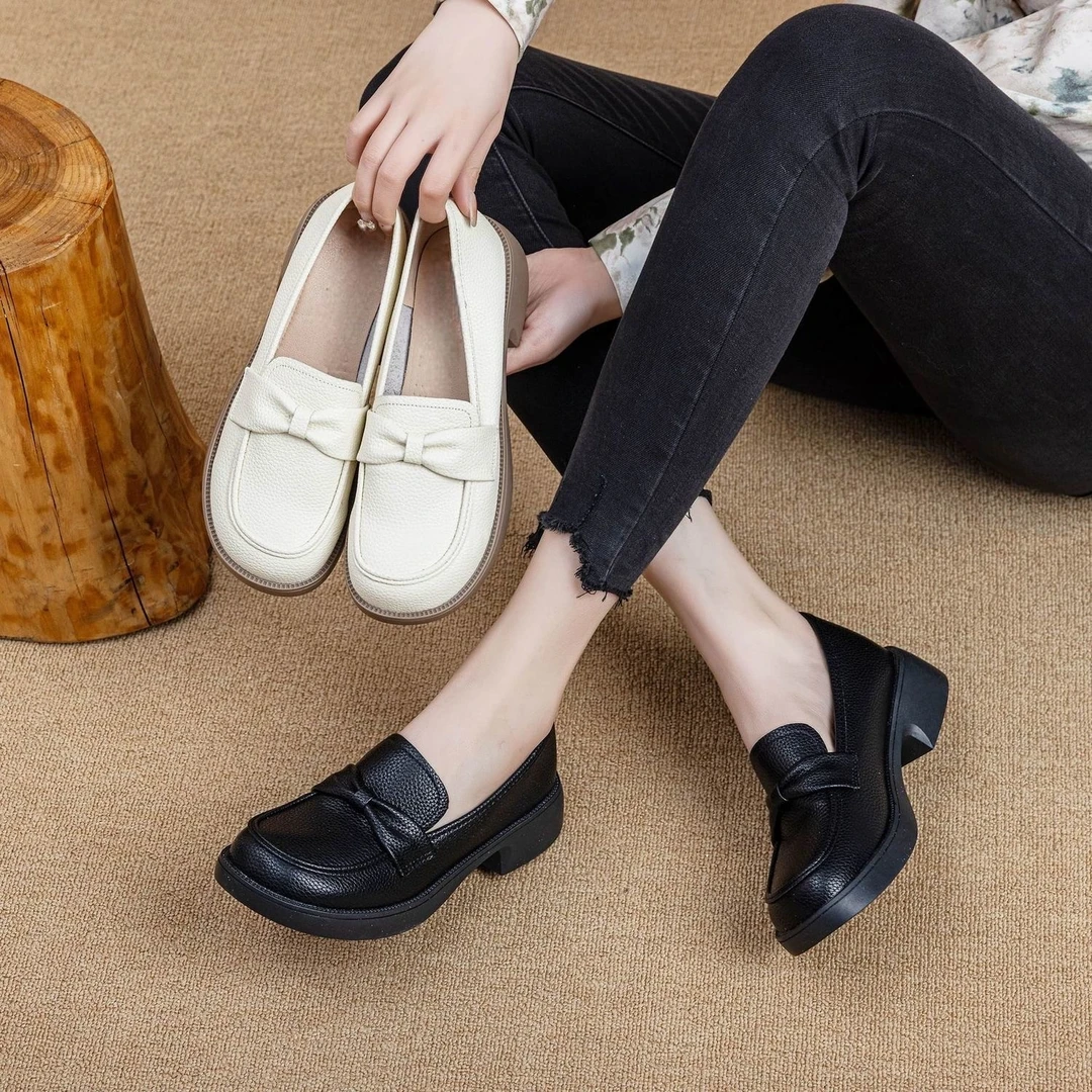 【拿鞋换粉丝】新款包头鞋软底单鞋舒适女鞋小乐福鞋百搭2025秋冬女
