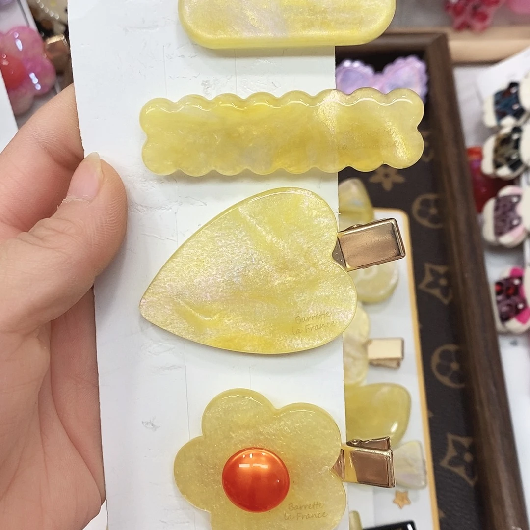 皮质非金属开心33边夹