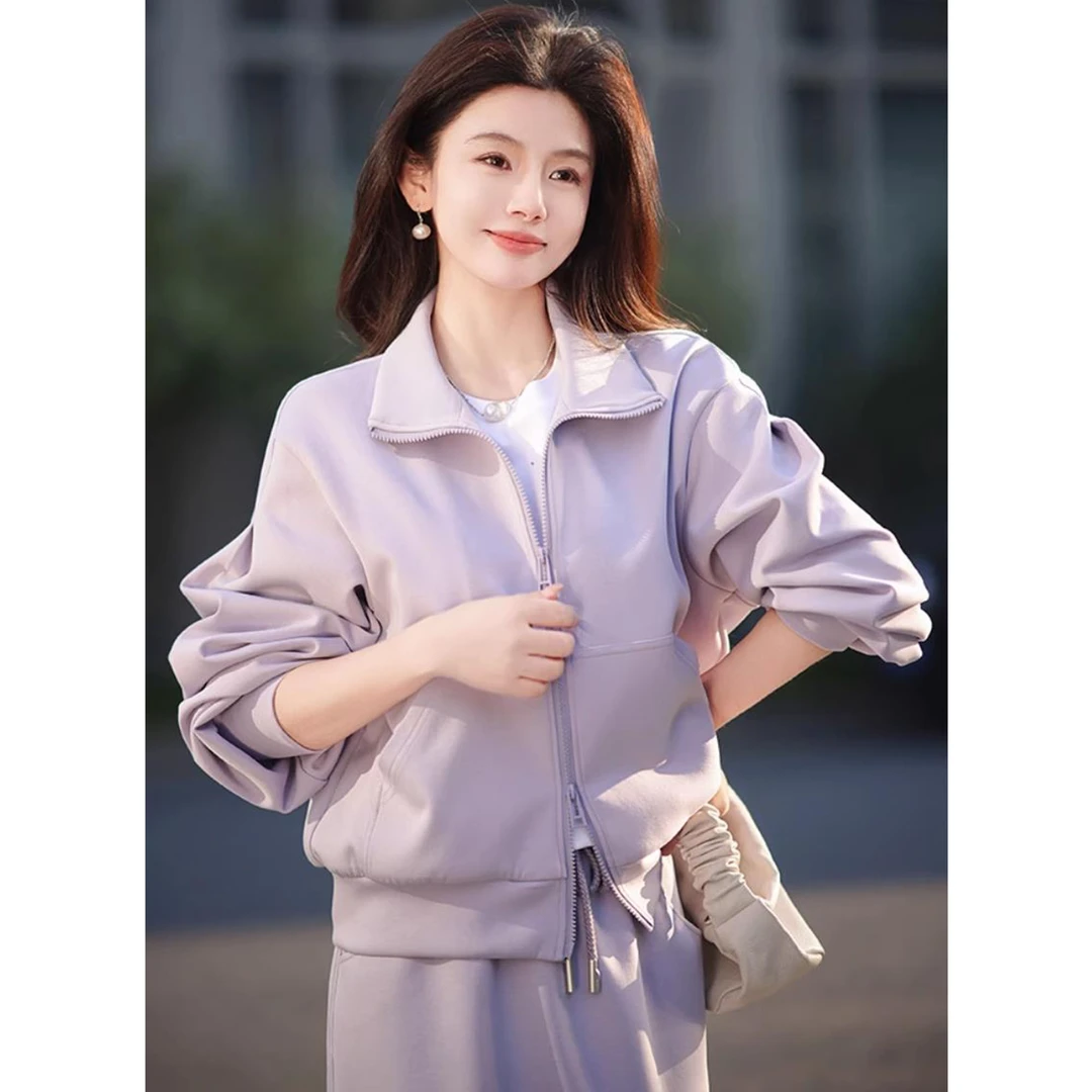 【赵大喜】假日套装 | 云朵棉空气层面料 双拉链/翻领/松紧腰