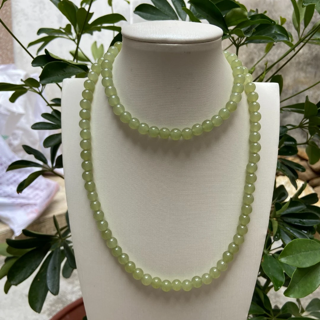 A307晴水精品单圈8mm108颗项链百搭国风