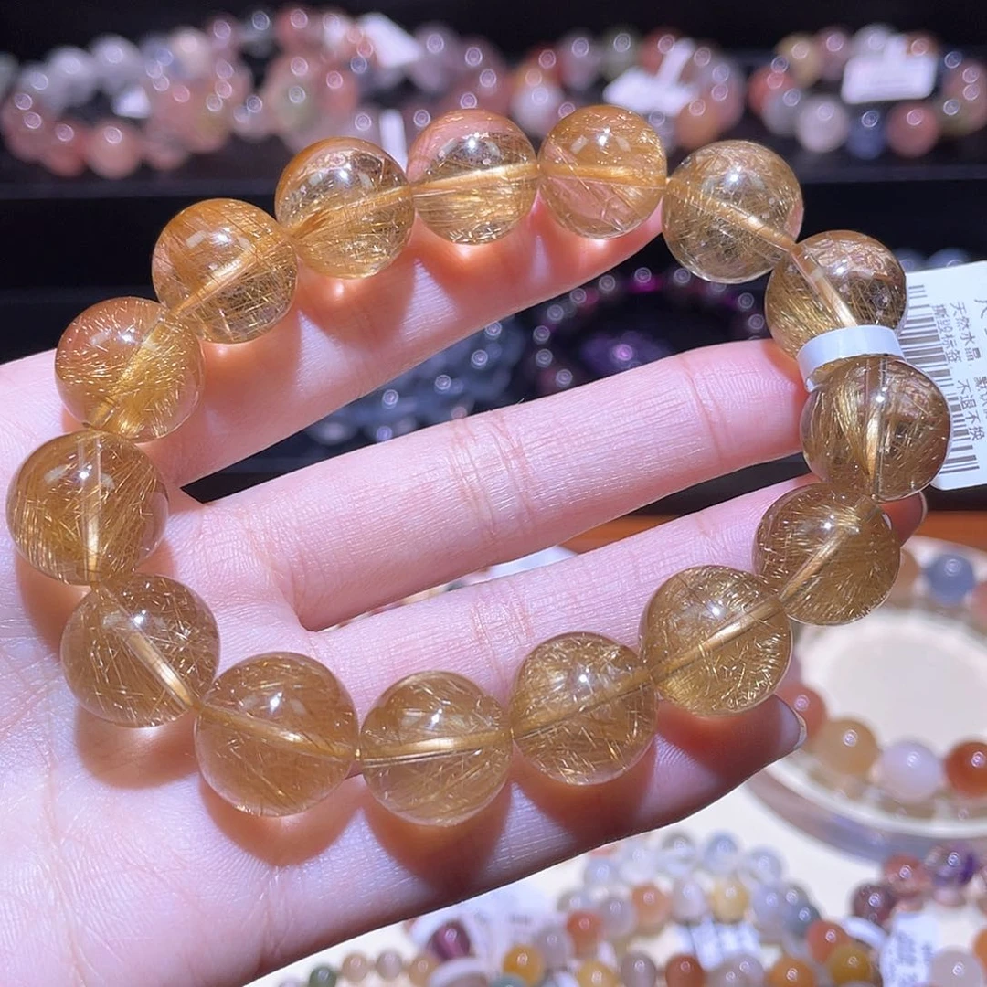 水晶手链未镶嵌发晶手链，晶体通透15