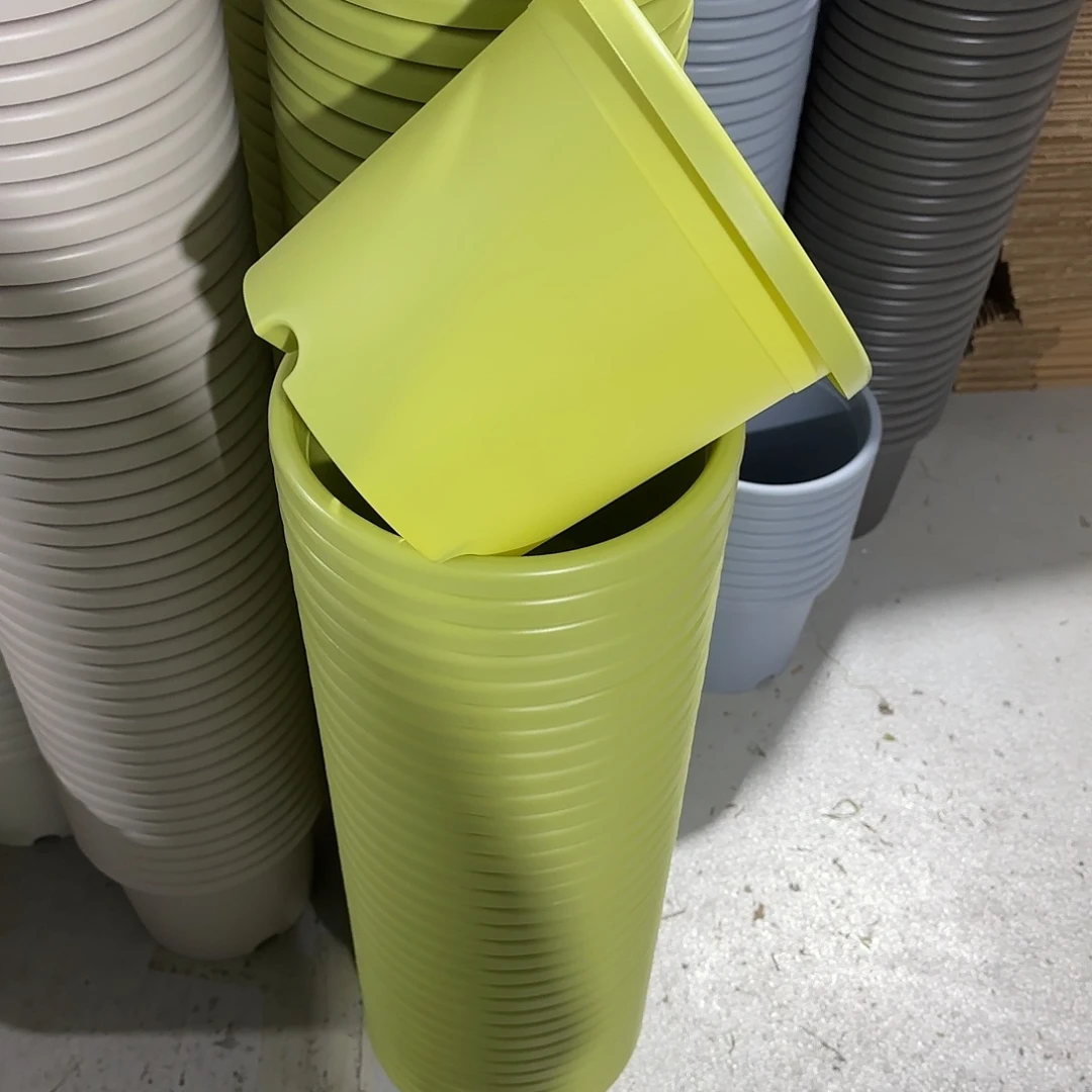 微瑕花盆4号8个无托，果绿