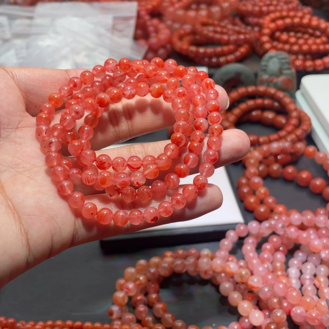 南红玛瑙手链未镶嵌