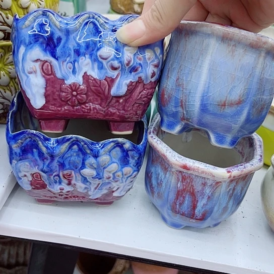 多肉绿植陶瓷花盆9.9包邮