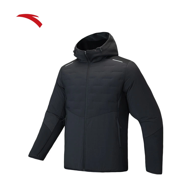 安踏男子连帽梭织运动外套冬季新款加厚保暖羽绒服上衣152445601