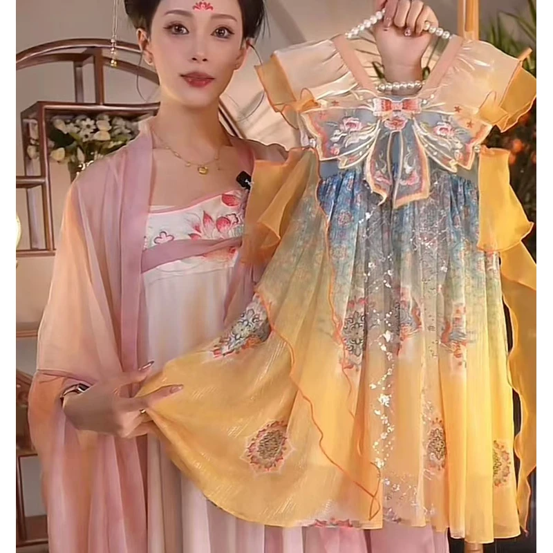 十里汉服【鎏金织梦】2025新款女童国风仙气中国风夏季汉服2537